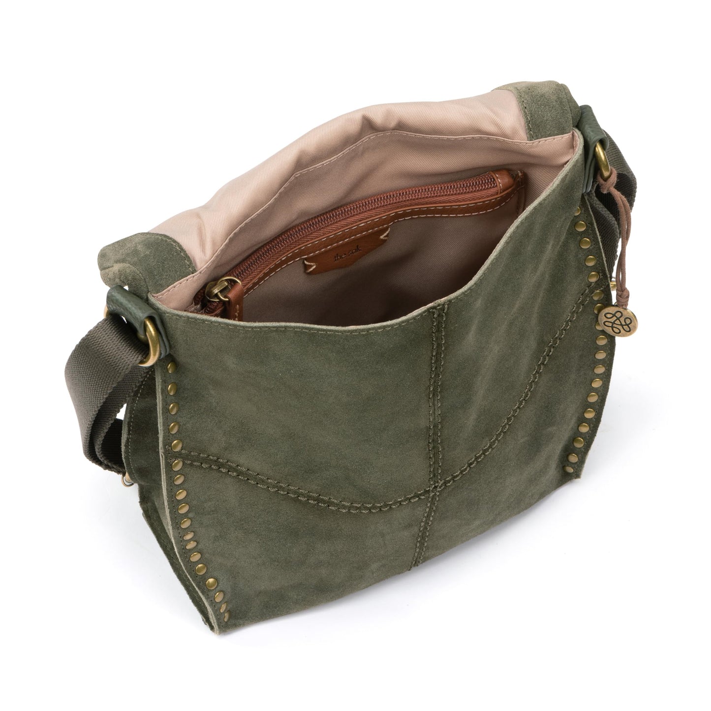 The Sak Womens Silverlake Crossbody Moss Suede Onesize