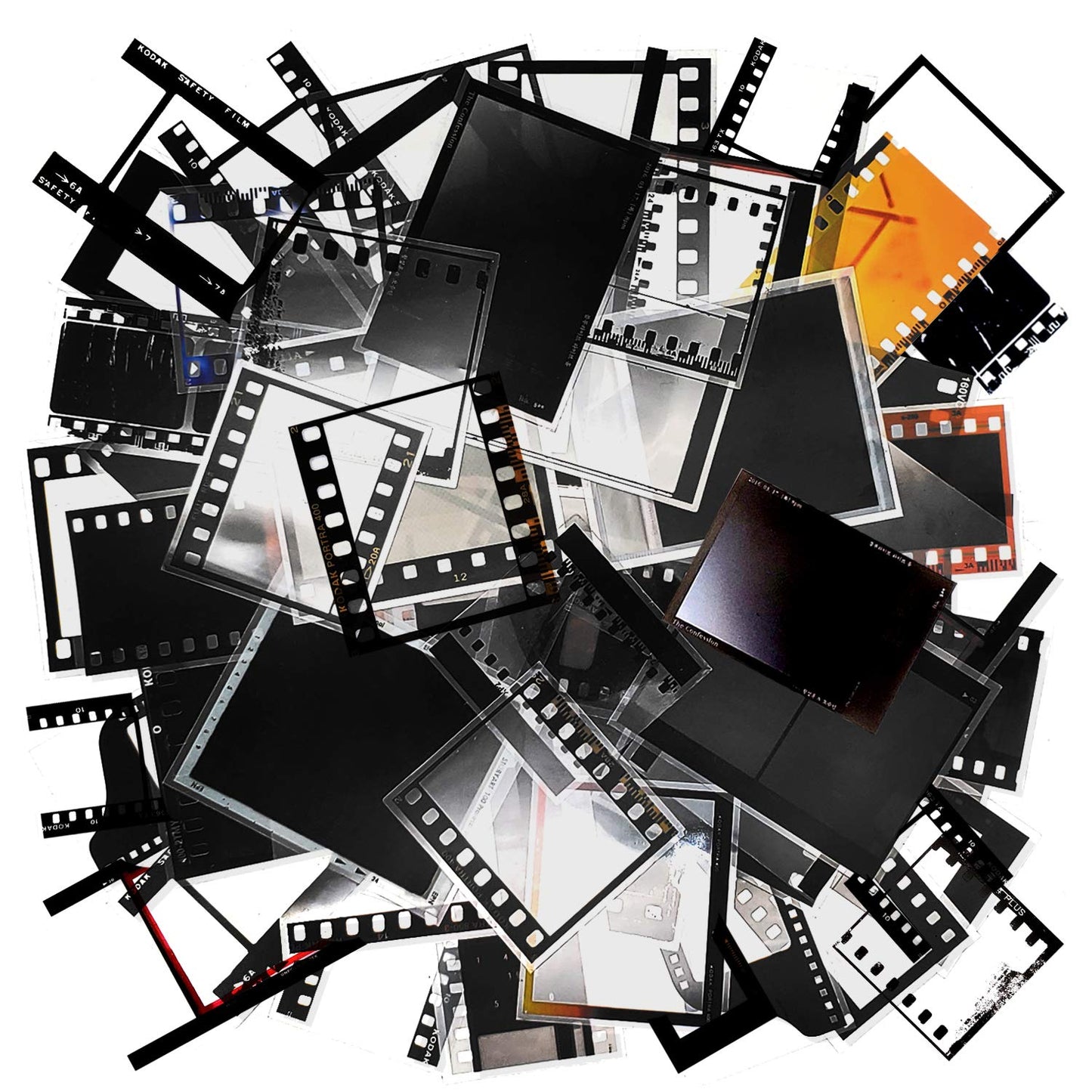 Mayplous 5 Packs Retro Film Strip Stickers, Camera Photo Border Decals for Scrapbooking, Photo Albums, Journaling, Card Making (Memories)