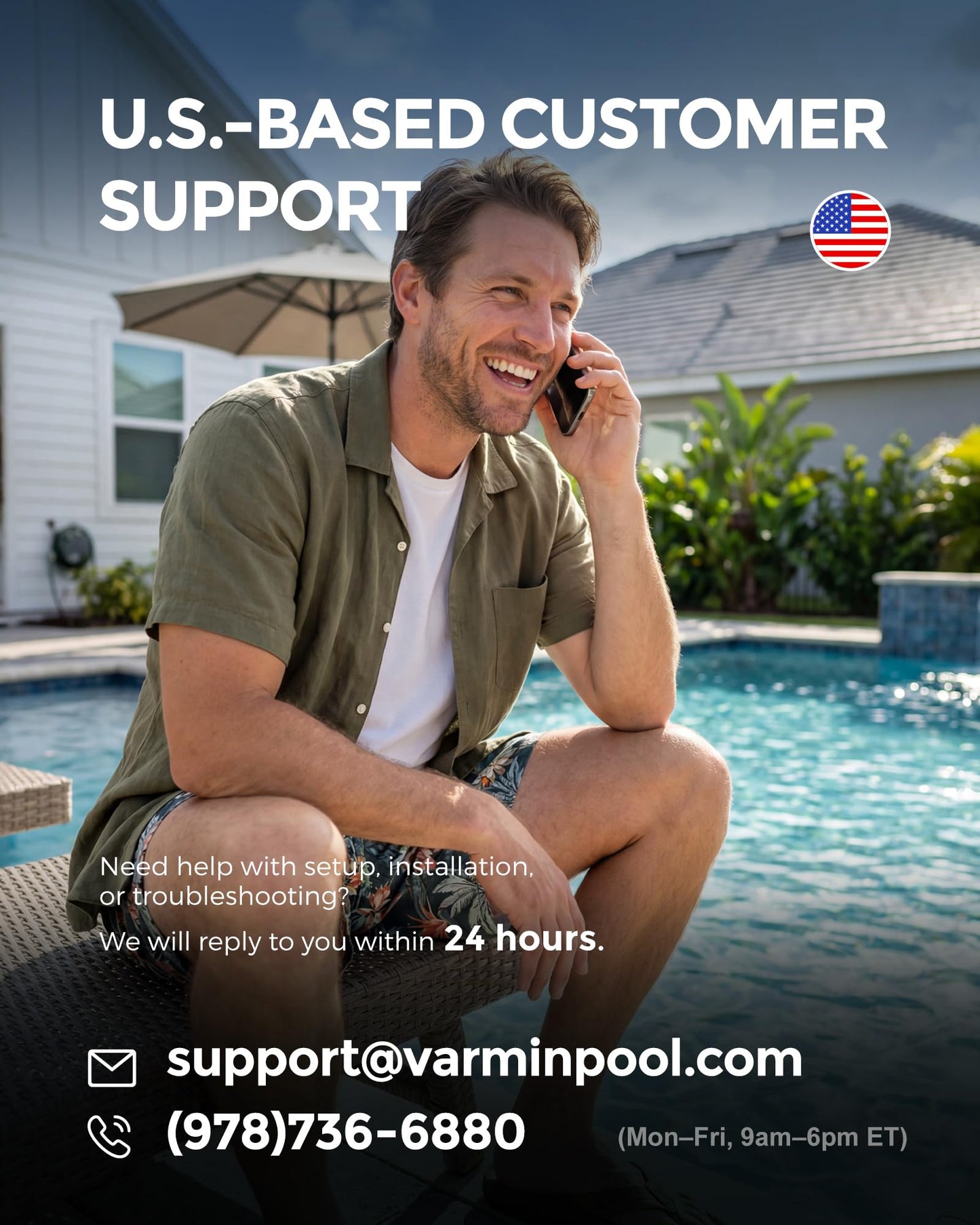 VARMINPOOL 27000 BTU Pool Heat Pump for 7000 Gals Above and Inground Swimming Pool, Smart WiFi Control Electric Pool Heater, Titanium Spiral Heat Exchanger, 120V, Energy Efficient
