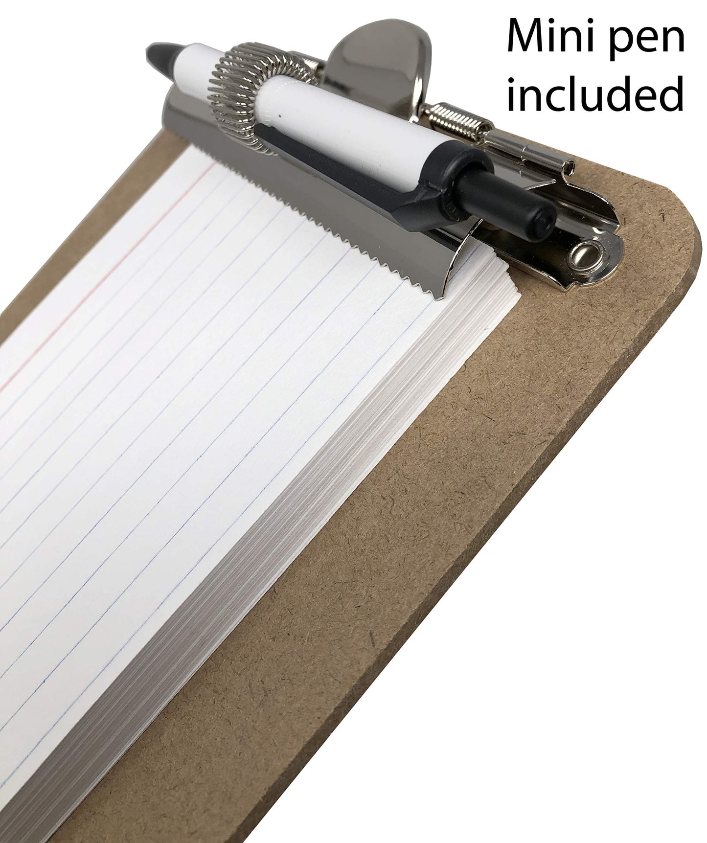 Trade Quest Mini Clipboard 5'' x 7'' Pen Holder Clip (Pen Included) (Pack of 12)