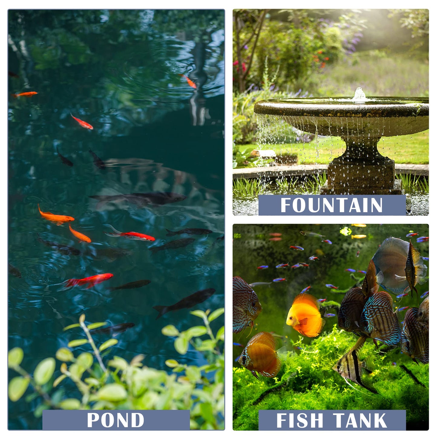Aquadock Koi Pressure Filter, Pool Flow Fish Pond Filter with 6 Filter Brushes and Filter Sponge Filters, Fit up to 3200 Gallons(Pond Filter)