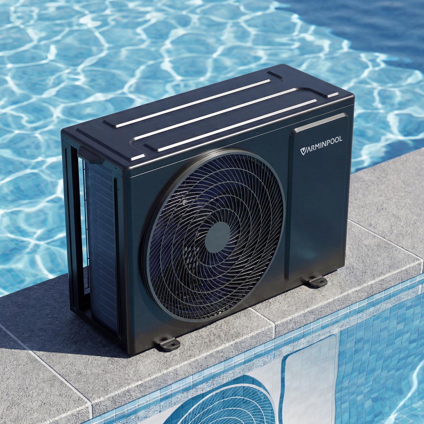 VARMINPOOL 27000 BTU Pool Heat Pump for 7000 Gals Above and Inground Swimming Pool, Smart WiFi Control Electric Pool Heater, Titanium Spiral Heat Exchanger, 120V, Energy Efficient