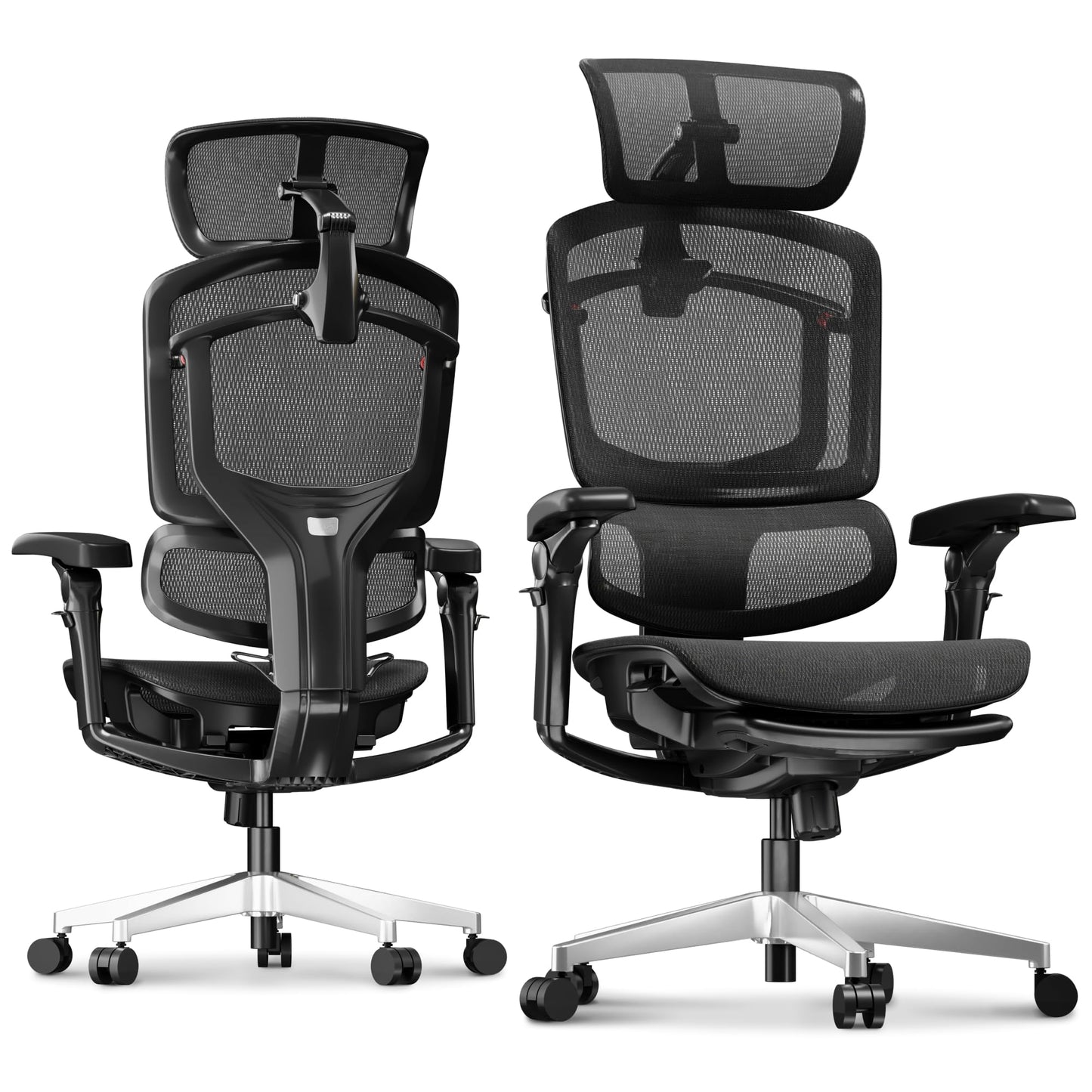 FLEXISPOT ErgoX-PRO Ergonomic Office Chair with Footrest Black – AeroWeave 5.0 Mesh Seat, 5D Lumbar, 7D Armrests, 4D Headrest, 551LBS Capacity – Office, Gaming, Home