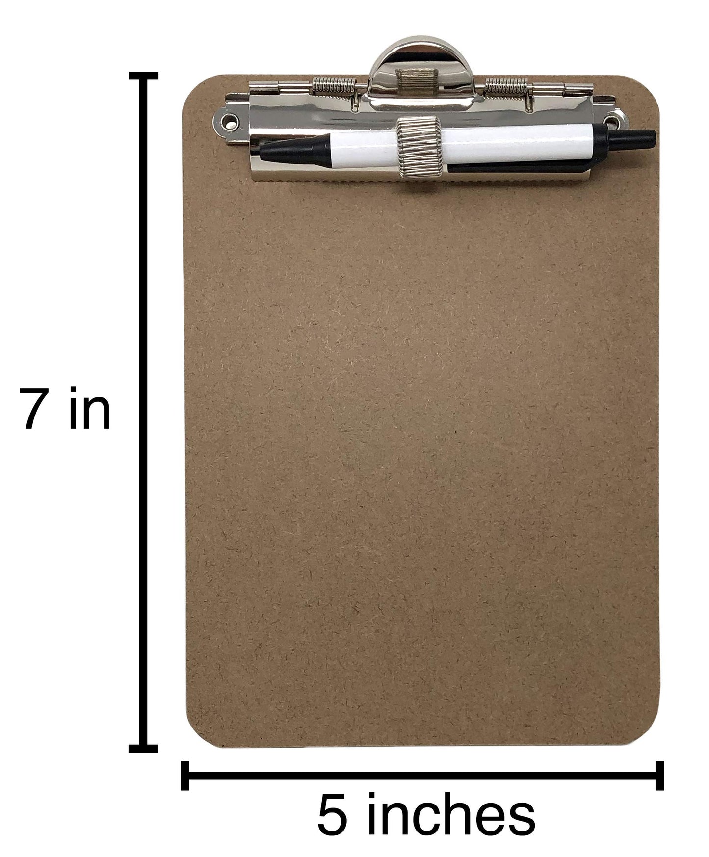 Trade Quest Mini Clipboard 5'' x 7'' Pen Holder Clip (Pack of 6) (Pen Included)