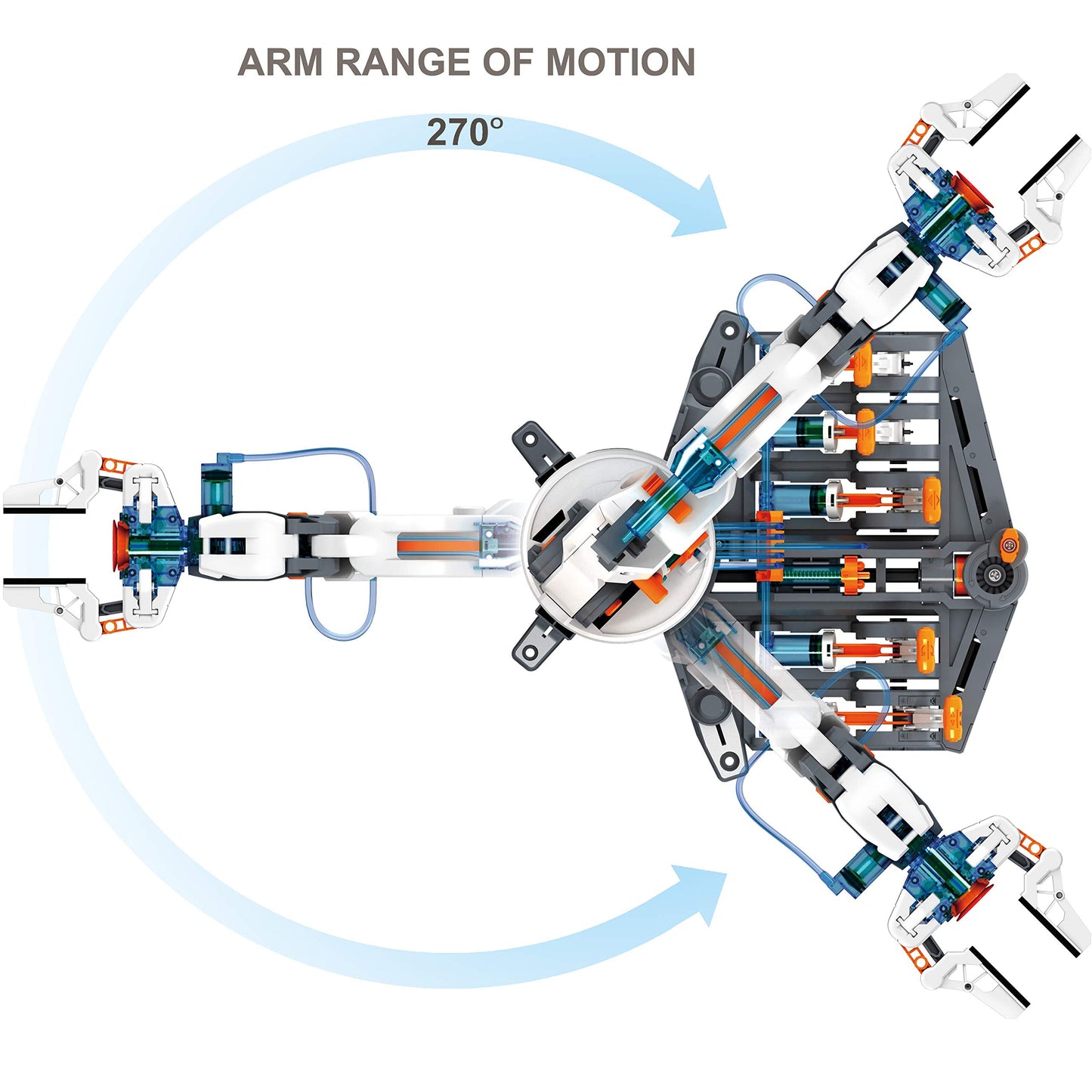 Teach Tech “Hydrobot Arm Kit”, Hydraulic Kit, STEM Building Toy for Kids 12+