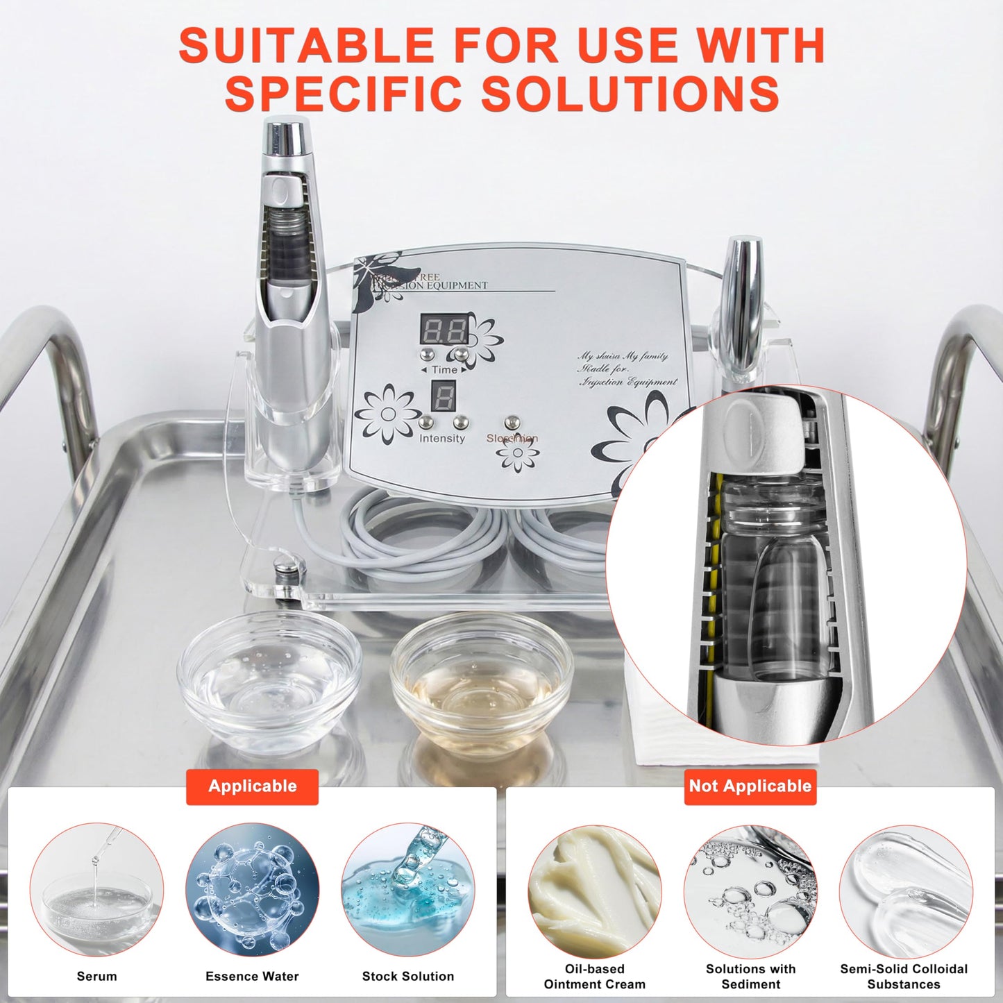 Elitzia ETF49E Needle-Free Electroporation Facial Device Mesoporation Ion-Importing Facial Beauty Machine - Wrinkle Removal Skin Whitening & Moisturizing