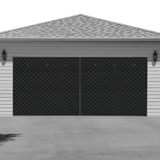 Garage Door Screen for Winter，Garage Door Insulation Kit for ，Magnetic Thermal Insulated Door Curtain, Garage Insulated Door Curtain ， Weatherproof, Windproof, Soundproof (9 * 8Ft)