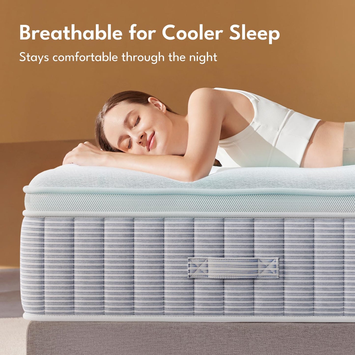 CIOUDWAY Queen Mattress, 14 Inch Hybrid Memory Foam, Reinforced Edge Support, Zoned Coils, Pressure Relief, No Motion Transfer (14 Inch, Queen)