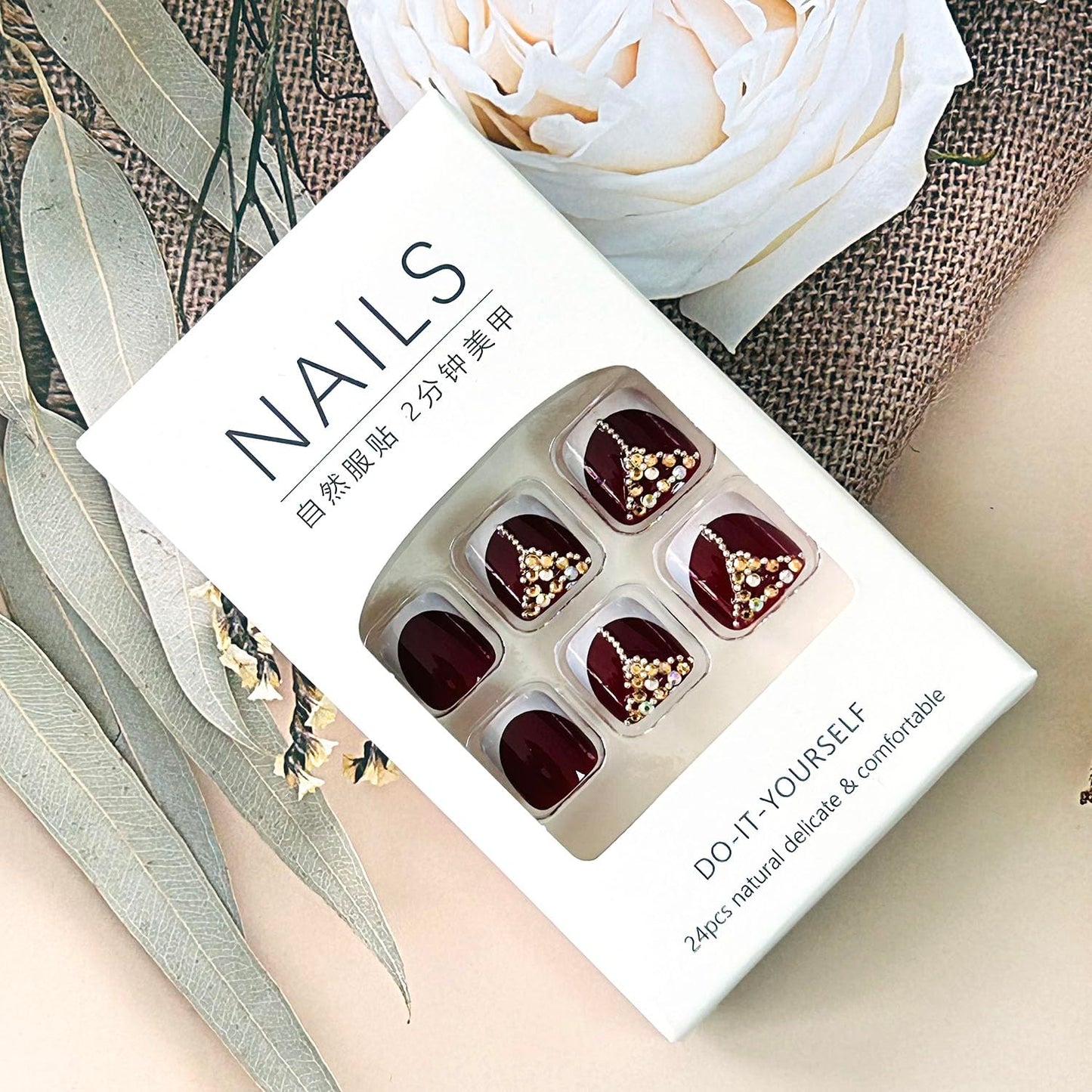 FIEONCIY Press on Toenails with Designs Acrylic Fake Nails for Toe Artificial False Nails with Charms Press on Toe Nails for Spring Summer Stick on Toenails for Women Girls(WSJ2518)