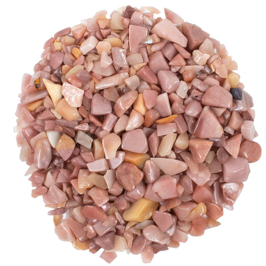 ZAICUS Pink Opal Chips Bulk 1 lb Natural Crushed Crystal Stones for Crafting, Tumbling, Resin Art, Reiki Healing, Meditation, Chakra Energy, Witchcraft Supplies, Valentine Gifts