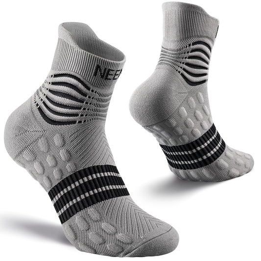 NEENCA Professional Compression Socks, Medical Ankle Socks with Patented Massage Dots for Pain Relief, Plantar Fasciitis, Women/Men Circulation, Swelling, Travel, Sports Protection. 1 Pair, 20-30 mmHg