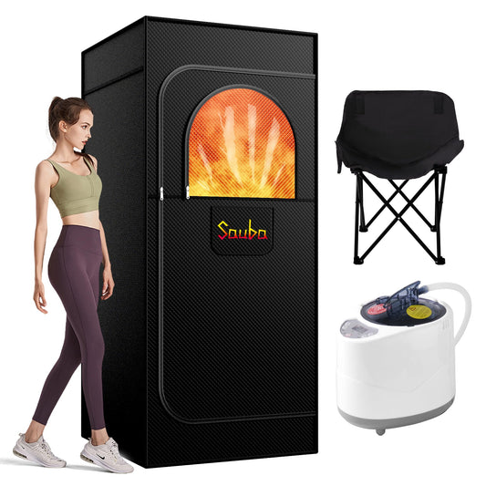 Sauba Portable Steam Sauna for Home,Personal Steam Room,Sauna Box,Home Sauna,Steam Sauna Tent for Steam Detox Relaxation Spa (Aluminum Film)