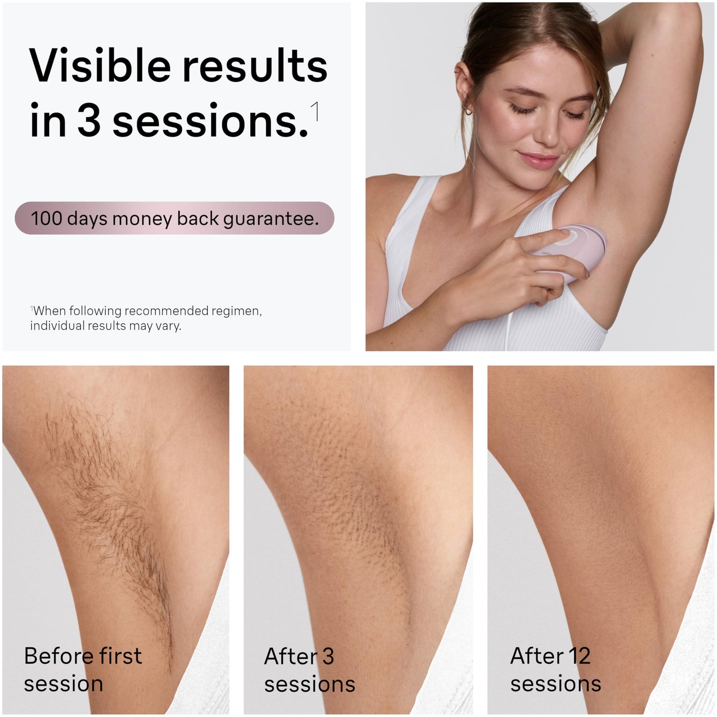 Braun IPL Mini, Silk·Expert Mini, IPL Hair Removal for Women and Men, Permanent Laser Hair Reduction At-Home, IPL1111