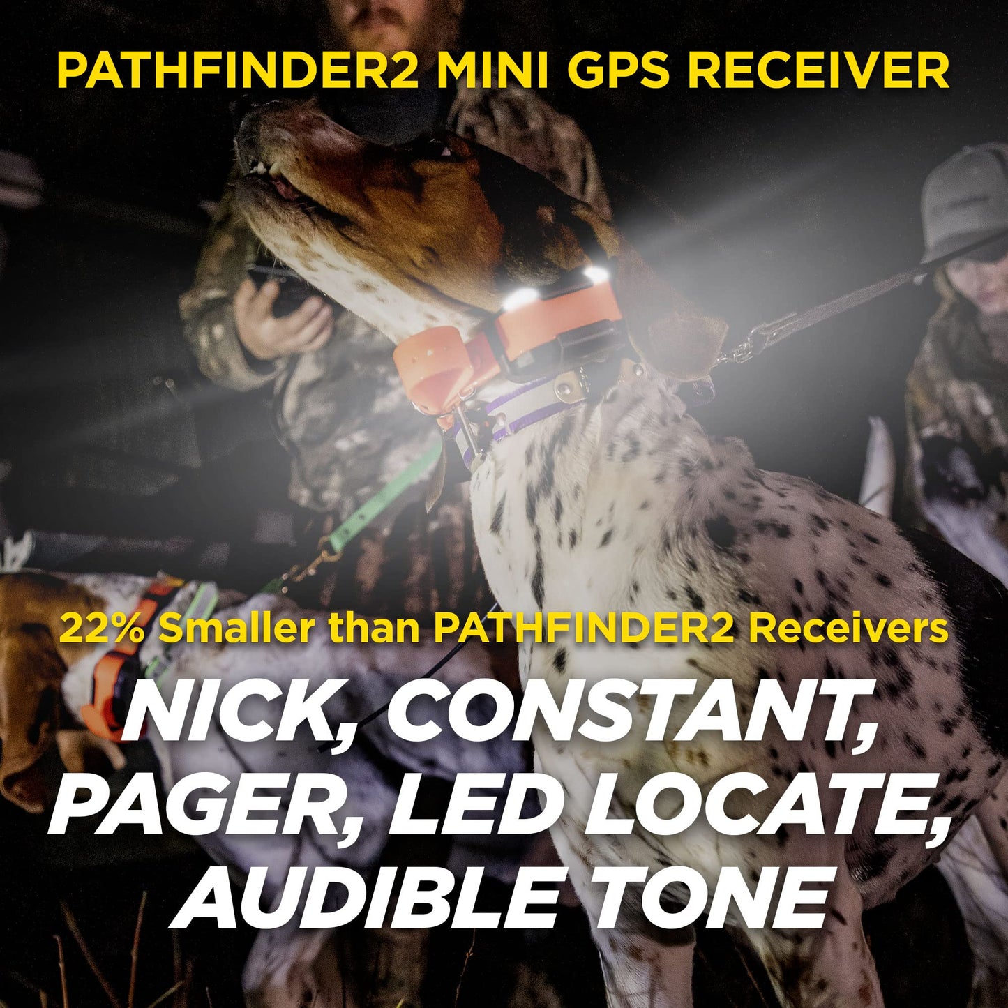 Dogtra PATHFINDER 2 MINI Additional Receiver Dog GPS Tracker e Collar Green LED Light No monthly fees Free App Waterproof Smartwatch control Satellite Real Time tracking long range Smartphone required