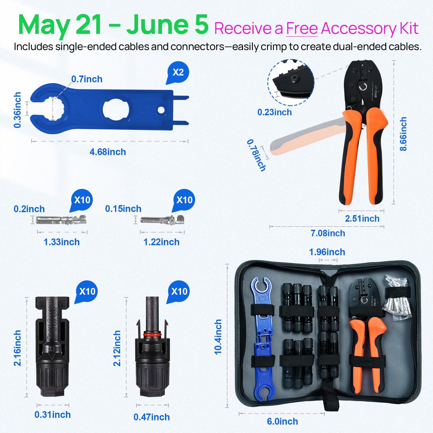 ECO-WORTHY 10KW Output 9.36KWH Off Grid Solar System Complete Kit for Home:12pcs 195W Solar Panels(2340W)+10KW 120V/240V Inverter (UL 1741)+ 2pcs 48V 100AH Lithium Batteries(UL 1973&UL 9540A)