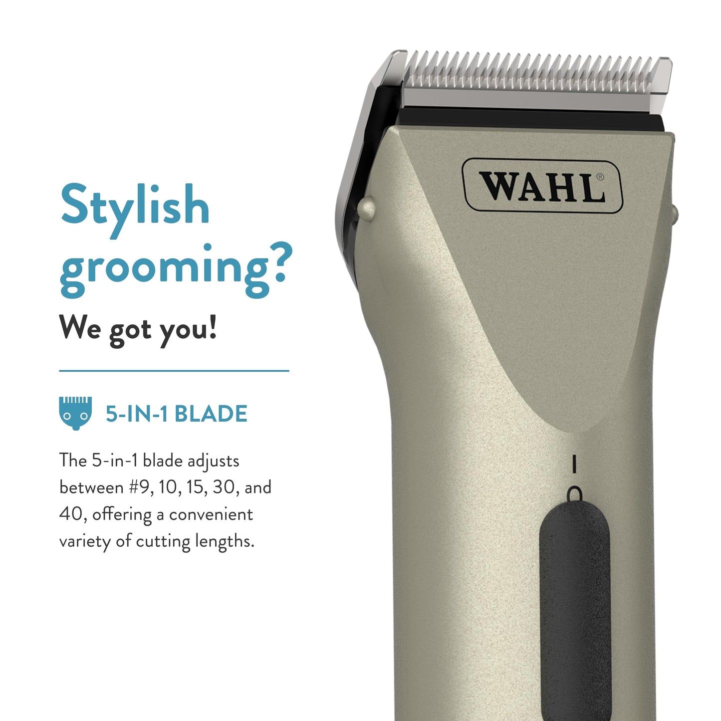 Wahl Professional Animal Arco Equine Horse Cordless Clipper Kit, Champagne (8786-800)