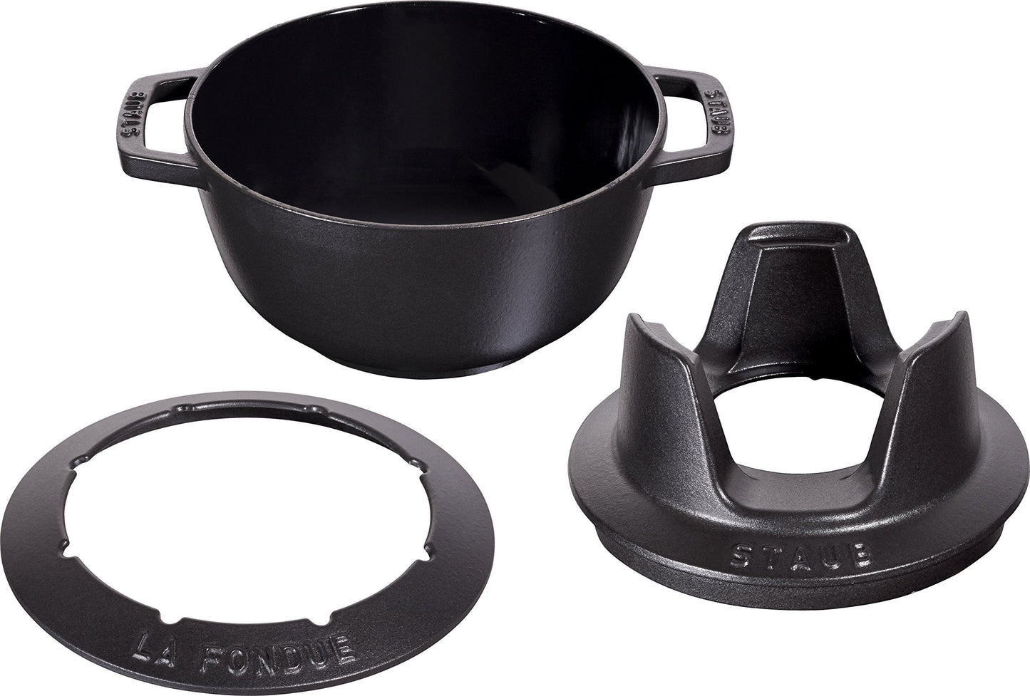 Staub Speciality 40511-972 Fondue Set, Black, 7.9 inches (20 cm), Cast Enamel, Pot, Authentic Japanese Product