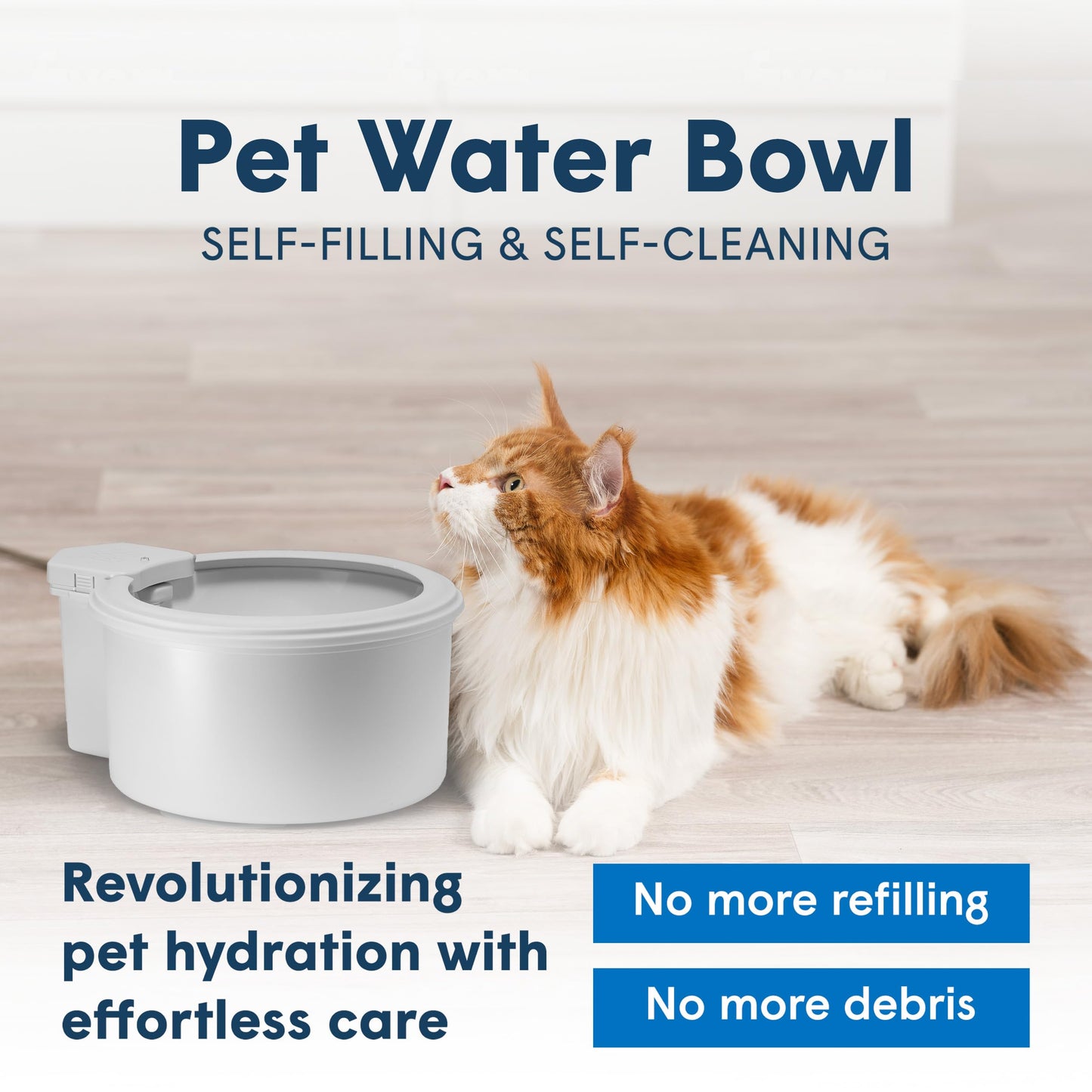 Always Full® 9” Dog Water Bowl with Wall Unit, Self Refilling Clean Filtered Water System, App Enabled Smart Hydration Tracking, Automatic Water Bowl for Dogs and Cats