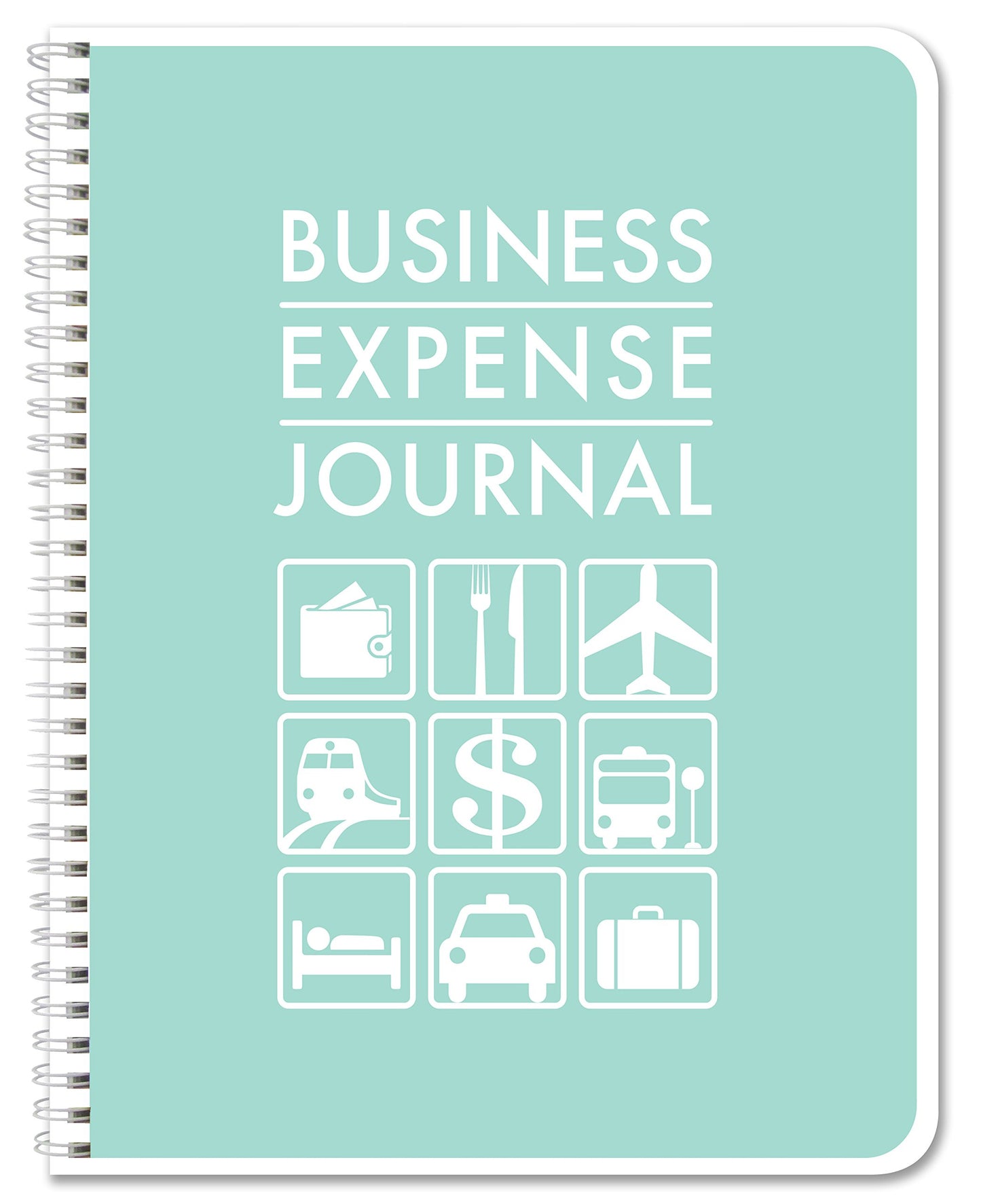 BookFactory Business Expense Log Book Expense Tracking Ledger Logbook Journal Receipt Organizer 100 Pages 8.5''x11'' Wire-O (Made in USA)