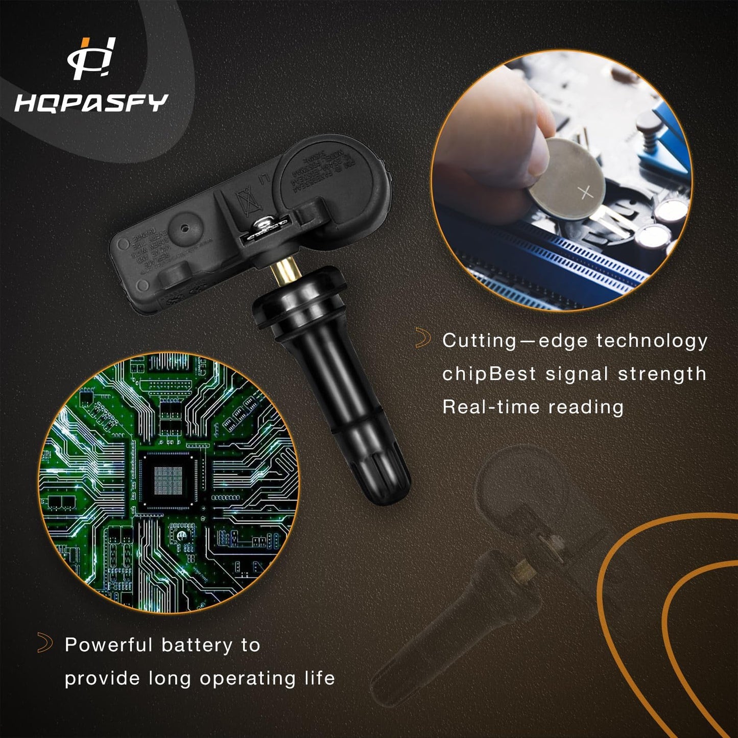 HQPASFY TPMS Sensor 315MHz Tire Pressure Monitoring Sensor Compatible with Chevy Silverado GMC Cadillac Buick Pontiac Hummer Saturn & More Replaces# 13586335, 13581558, 13598771, 13598772 4 Pack