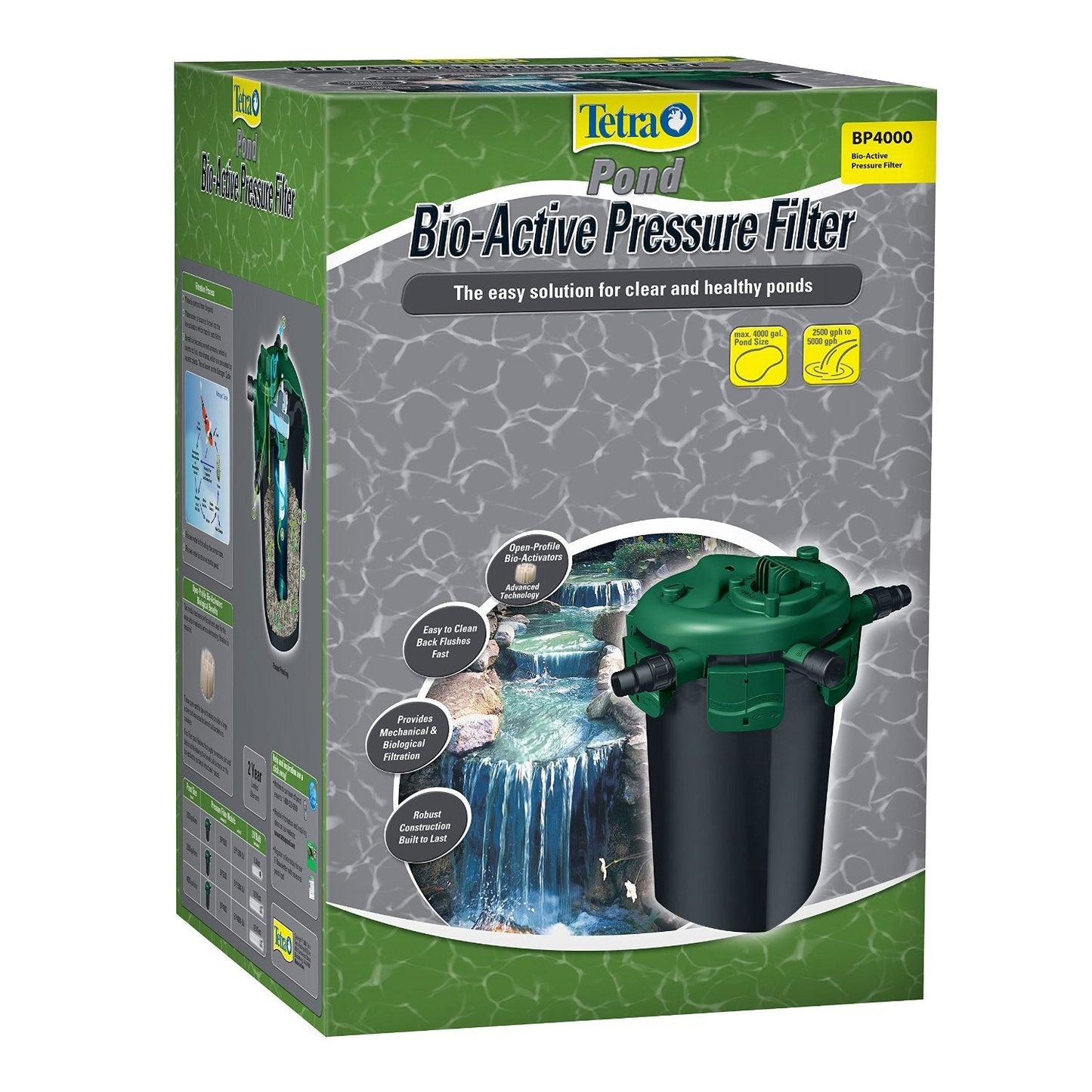 TetraPond Bio-Active Pressure Filter, For Ponds Up to 4000 Gallons