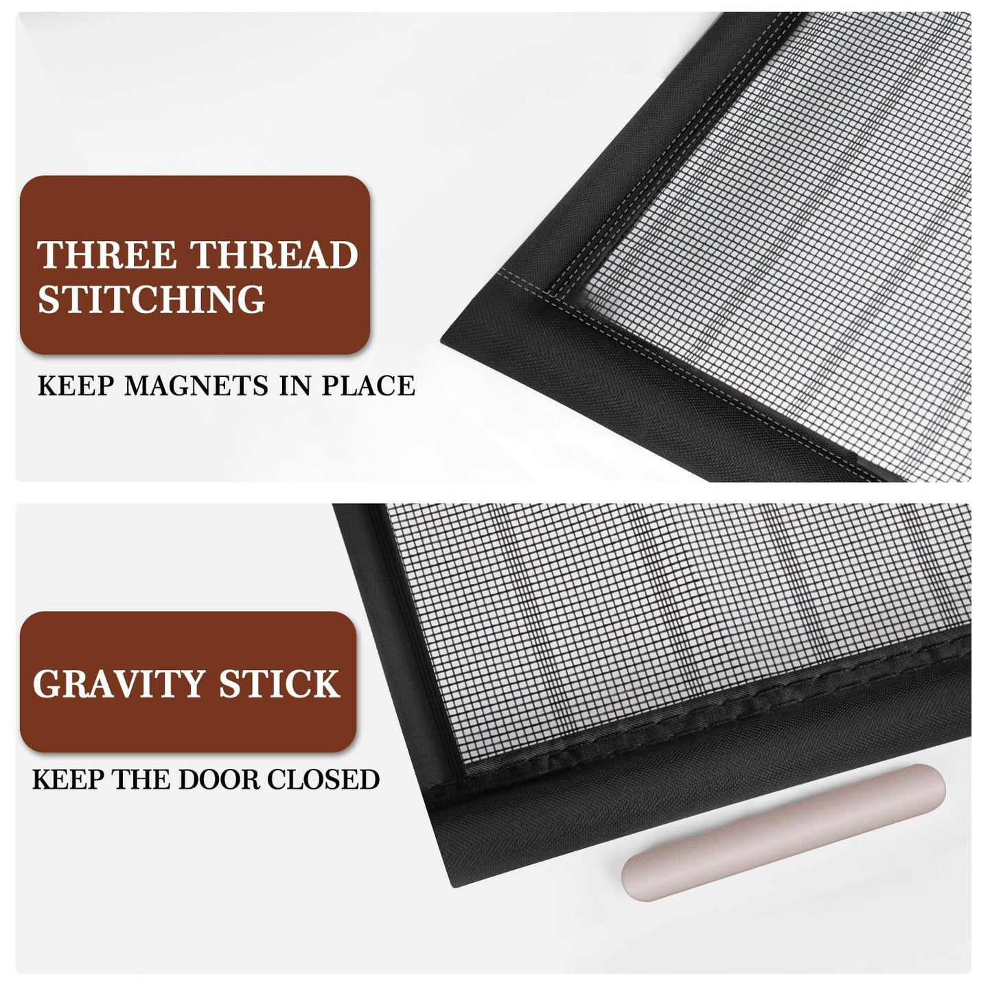 Yotache Magnetic Screen Door Fits 60x80 Inch Doors, Screen Size 62"x81", Reinforced Screen Mesh with Full Strip Magnets for Front/Back Patio Single Sliding Door