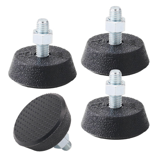 GAQUECY 4 Pack Exercise Bike Support Foot Pads Compatible with Peloton OG & Plus,Upgraded 3/8" Stainless Steel Anti-Slip Screw,Noise Reduction Shock-Absorbing Rubber Stabilizer Feet