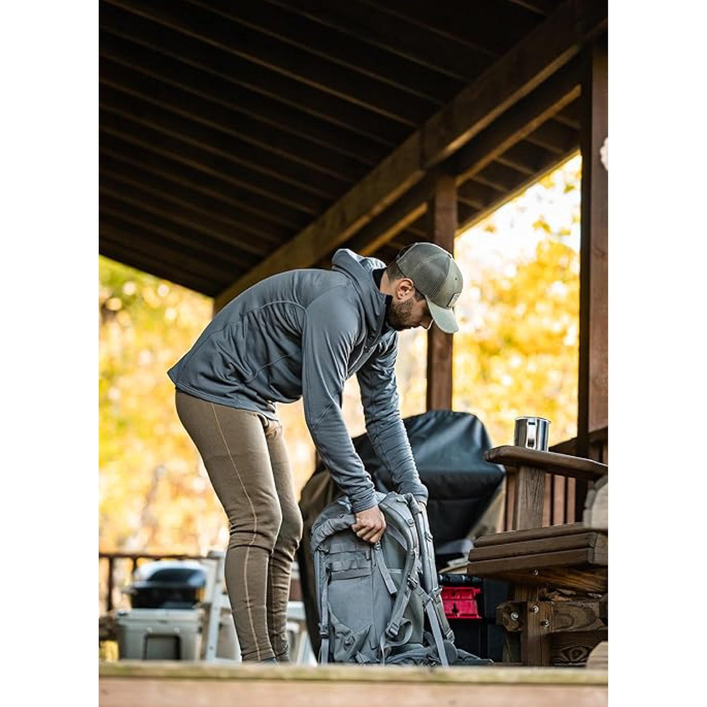 First Lite Men's Kiln Long John - Midweight Merino Wool Hunting Base Layer - Dry Earth - XX-Large