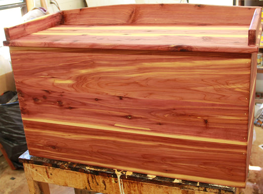 cedar chest, hope and keepsake storage, cabin and bedroom furniture, storage trunk, wooden cedar chest, real wood furniture