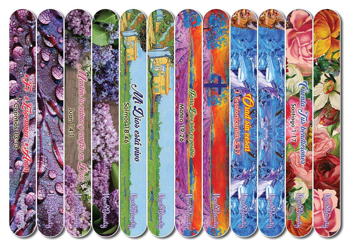 Christian Emery Board - Faith Hope Love (24-Pack) - Bible Verses 150/150 Grit Colorful Nail File Spa Party Favors - Stocking Stuffers Gift for Girls Women Ministry Kids Mom Girlfriend Church Supplies