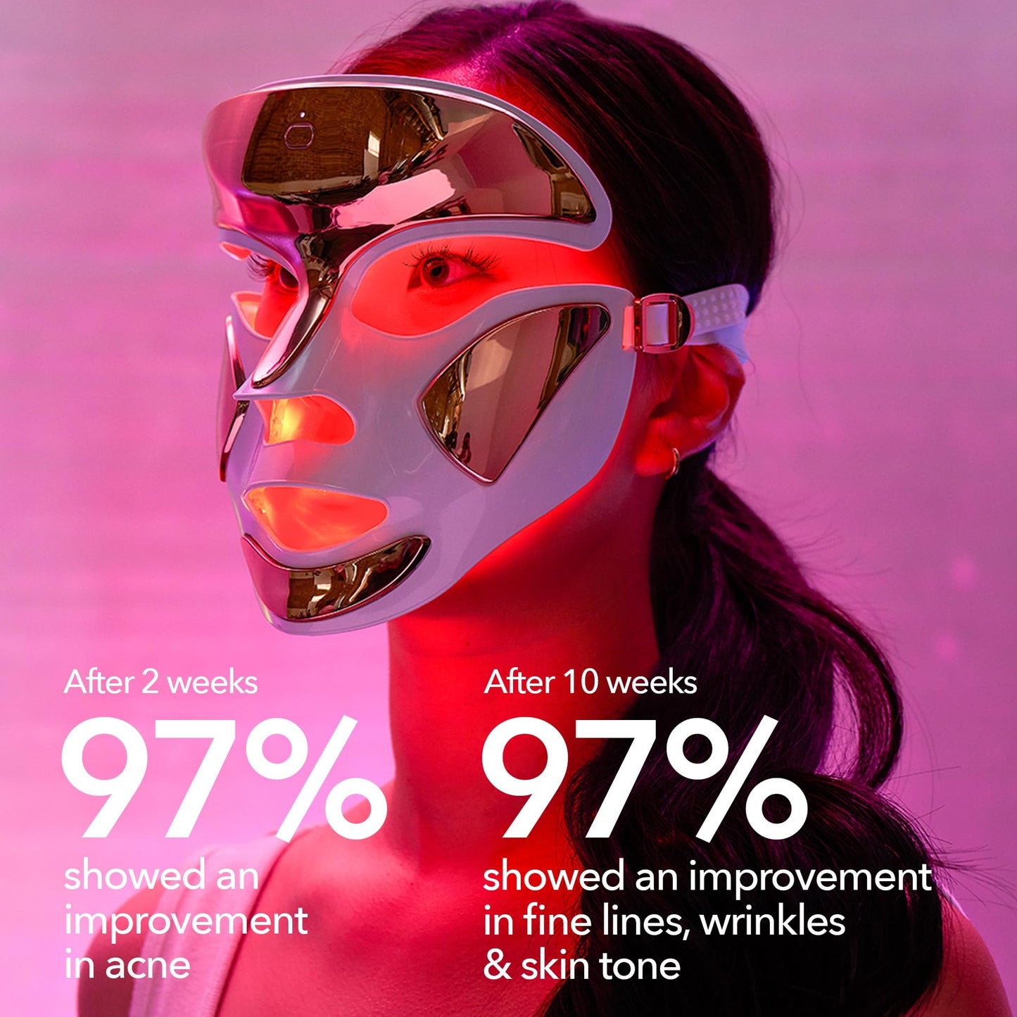 Dr. Dennis Gross DRx SpectraLite FaceWare Pro – LED Face Mask for Skin Rejuvenation with Dual Red & Blue Light Therapy, FSA HSA Eligible