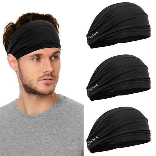 Sports Headbands for Men and Women - Moisture Wicking Hair-Band for Sports Fitness Workout Running Hiking Jogging Crossfit Cycling Yoga Basketball Soccer Tennis