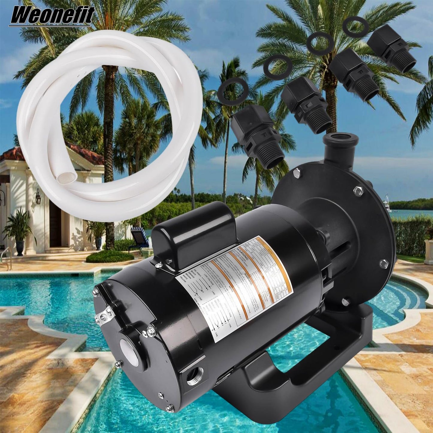 Weonefit PB4-60 Pool Booster Pump 3/4 HP Replacement for Polaris 180 280 380 480 3900 Pressure Side Pool Cleaners, 115V/230V, 60Hz, 60 PSI, 0.55KW | 180-480, PB460