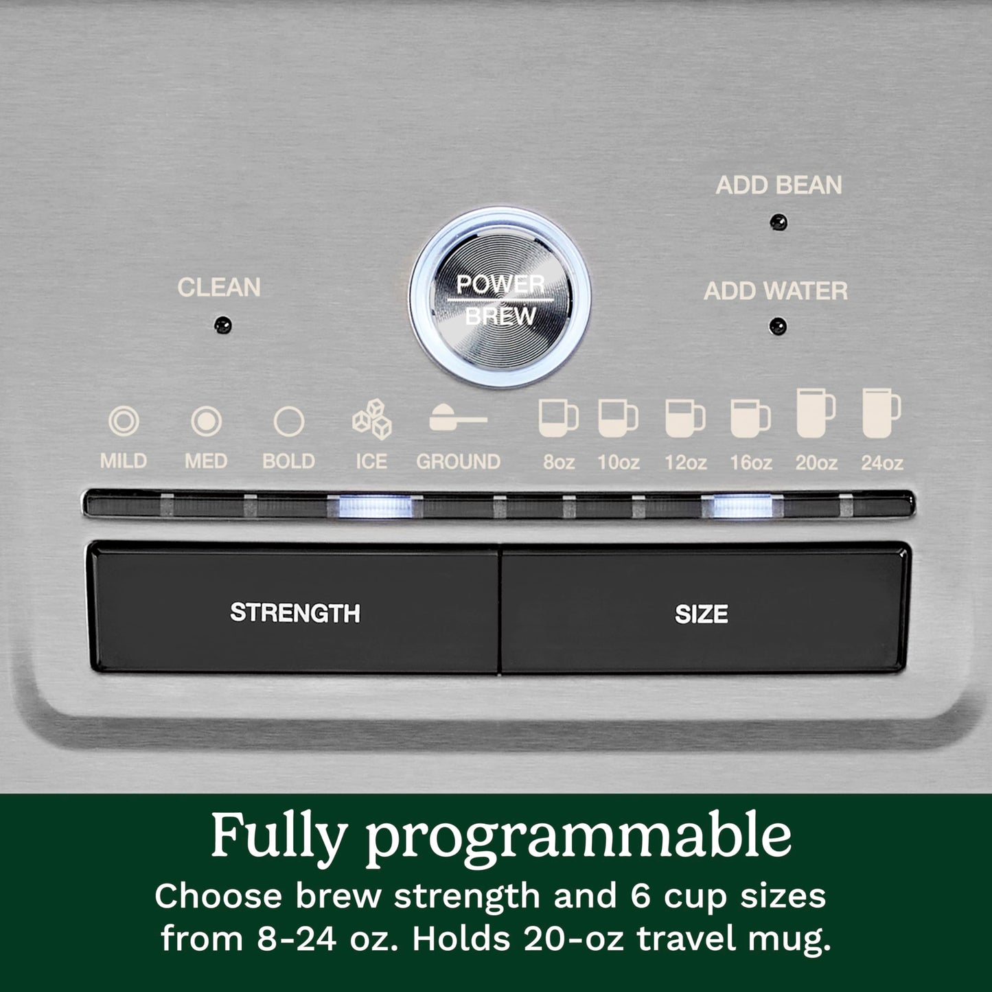 Cuisinart Coffee Maker, Custom Grind and Brew Single Cup Coffee Maker, 6 Cup Sizes, Built-in Stainless Steel Burr Mill, Adjustable Strength, Grind Control and Over Ice Feature, Easy Cleaning, DGB-30