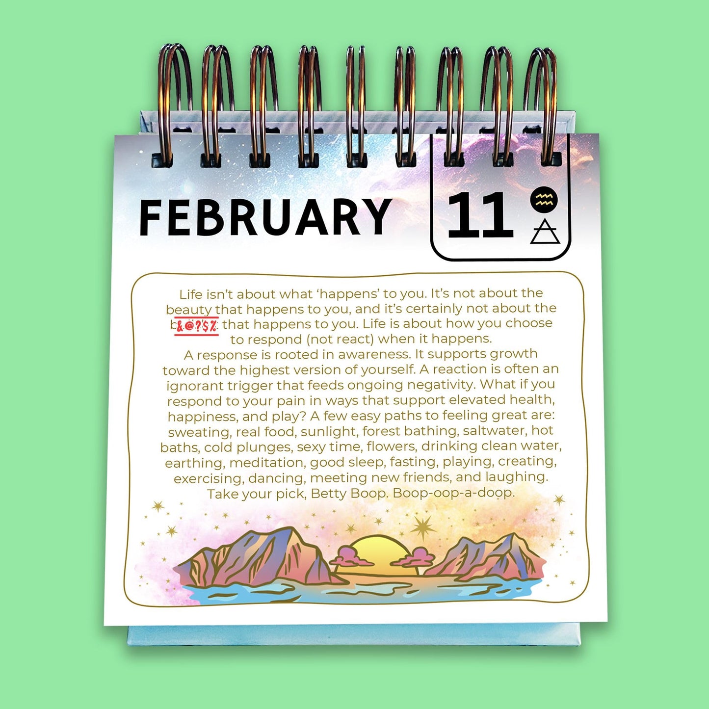 Sweet-A** Affirmations® Perpetual Desk Flip Calendar for 2025 and Beyond, 365 Days of Motivation for Your Creative Magical Mind by Rage Create