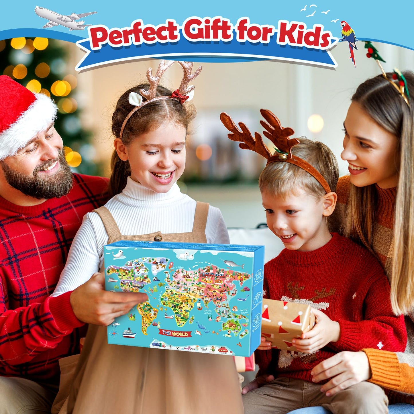 WethCorp Toys for 3-8, Geography Busy Book Sensory Toys for Boys 3-6 Educational Toy for Kids Boy 4-9 Preschool Learning Activities Homeschool Birthday Gift for Girls and Boys Ages 5-7