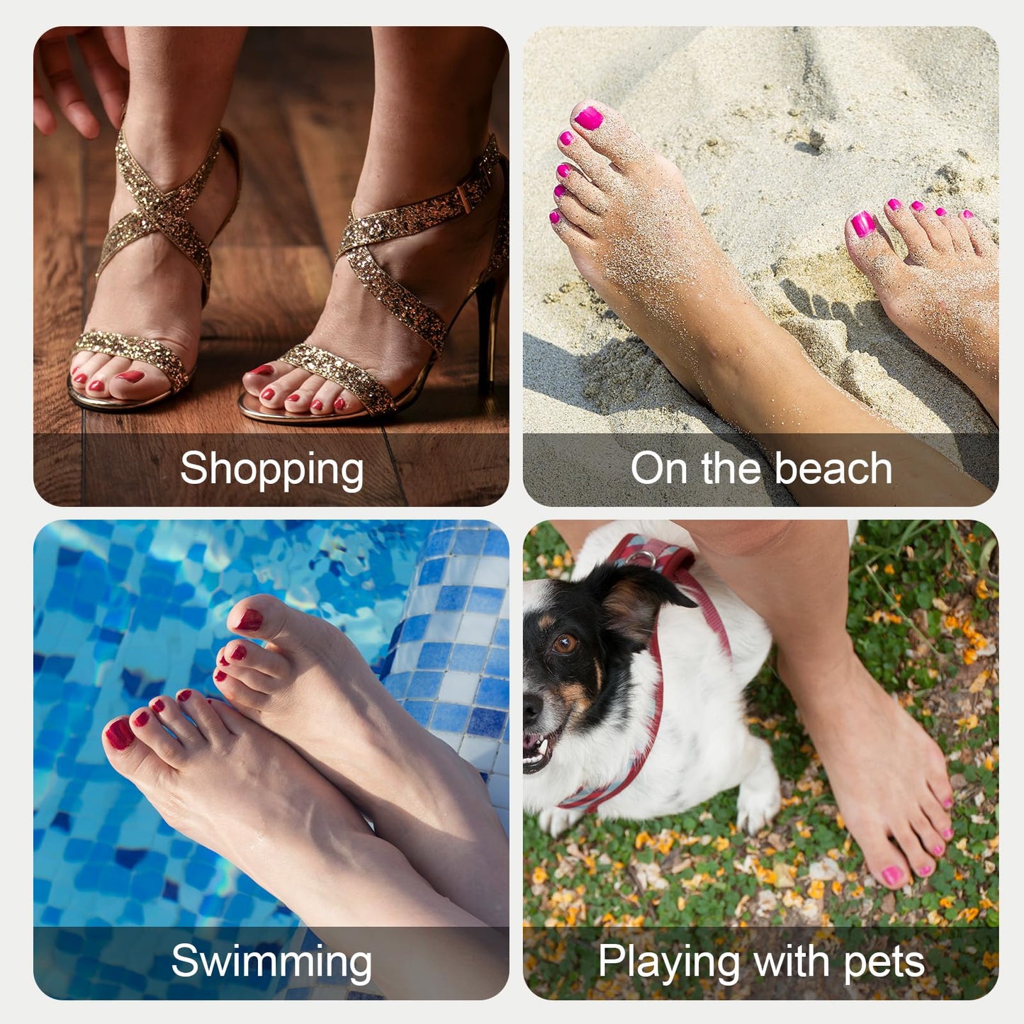 Vansiho Press on Toenails Short, Cat Eye Toe Nail Press on Square for Women, Soft Gel Fake Toenails, Acrylic Nails Soak off Toe Nail Home DIY 15 Sizes