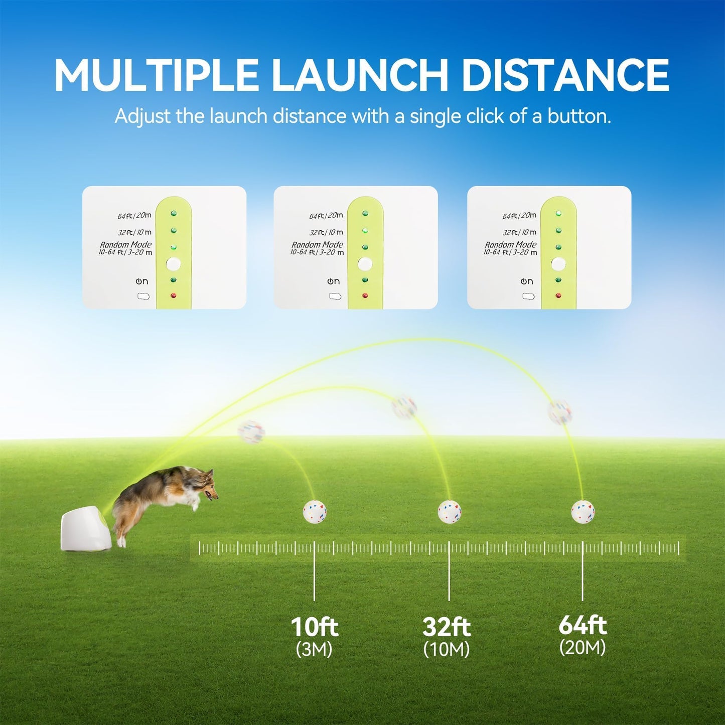 ALL FOR PAWS Automatic Dog Ball Launcher with 2.5in EPTU Balls, Ball Thrower for Medium to Large Dogs, Interactive Dog Fetch Toy for Mental & Physical Exercise