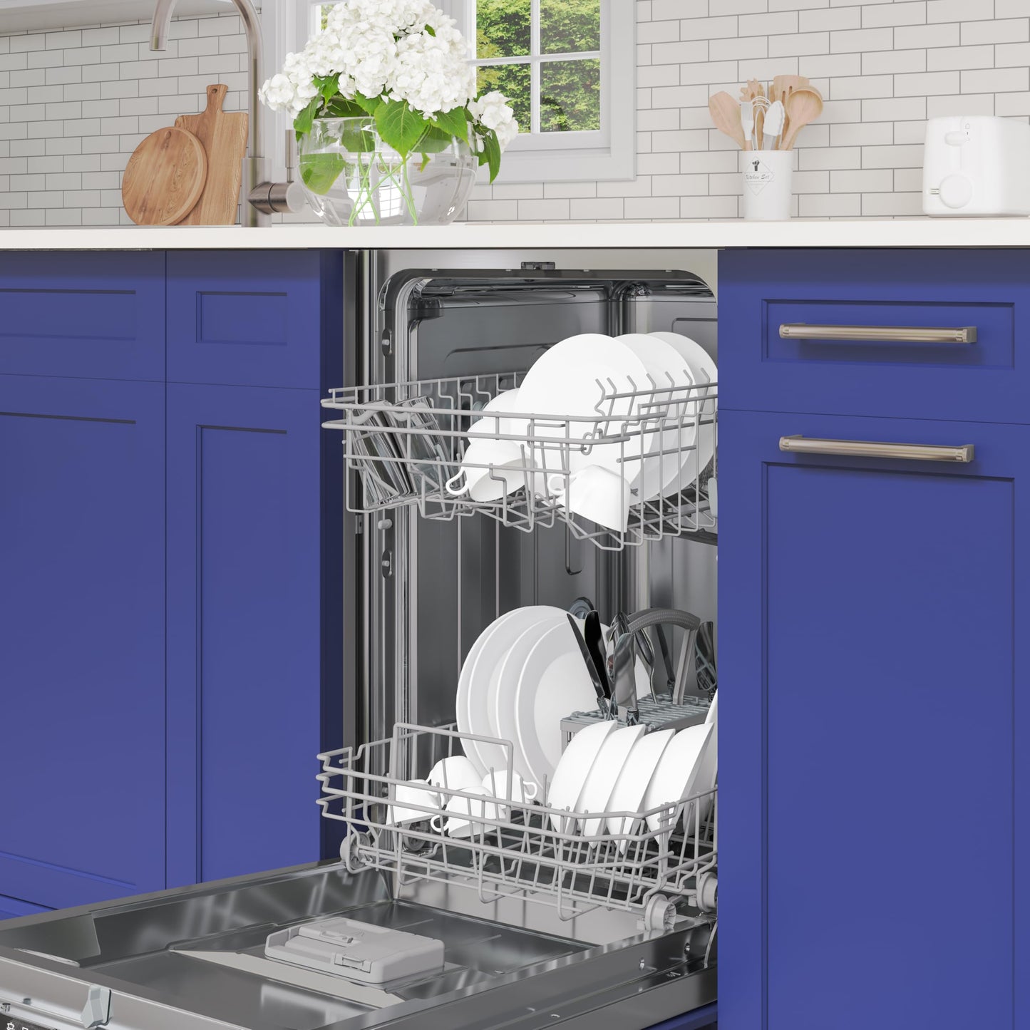 KoolMore 18 in. ADA Panel Ready with 8 Place Settings 52 DB Dishwasher in Stainless-Steel, UL and Energy Star Certified (KM-DW1852-PR)