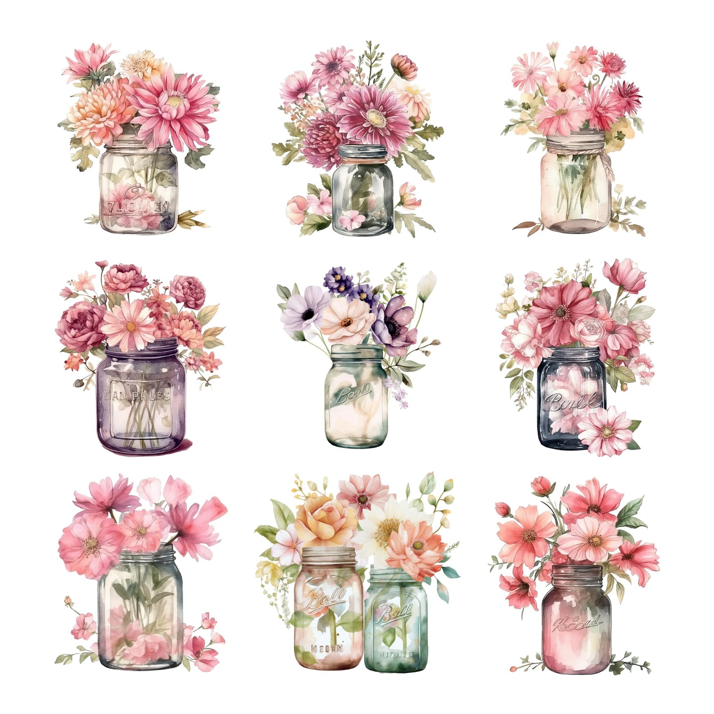 XERE 144 Pcs Mason Jar Four Seasons Sticker Book for Journaling Notebooks, Sketchbook, Bookmark Making, Junk Journal, Budget Planner, Scrapbook Art Supplies Stickers