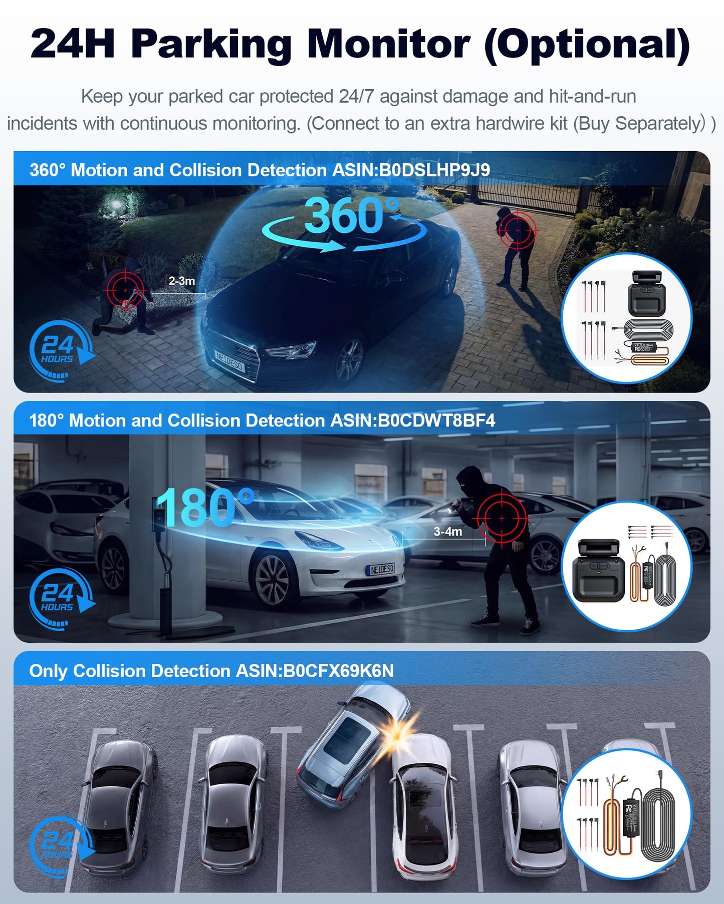 4K STARVIS 2 Dash Cam Front and Rear, 360° 4 Channel Dash Camera for Cars, Car Video Recorder with AI Driver Monitor System, Free 64GB Card, 5GHz WiFi GPS, WDR Night Vision HDR,24H Parking Mode(N900)