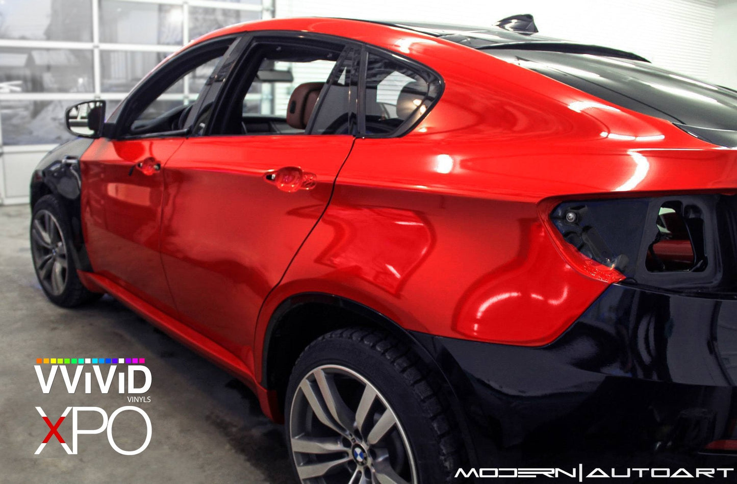 VViViD Red Gloss Car Wrap Vinyl Roll with Air Release Adhesive 3mil (25ft x 5ft)