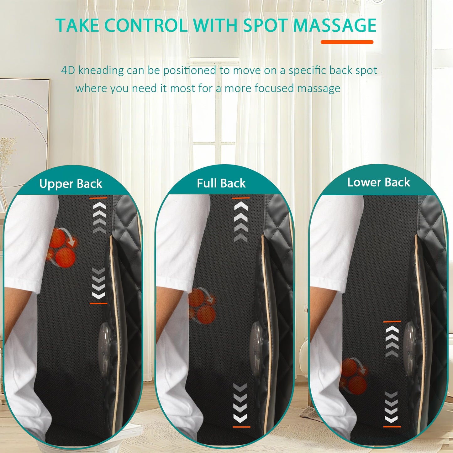 MAIBOLE Shiatsu Neck and Back Massager with Heat: Adjustable Deep Tissue Massage Cushion for Full Back, Neck, Lumbar & Hips - Fits Office Chair, Recliner, Upgraded Version