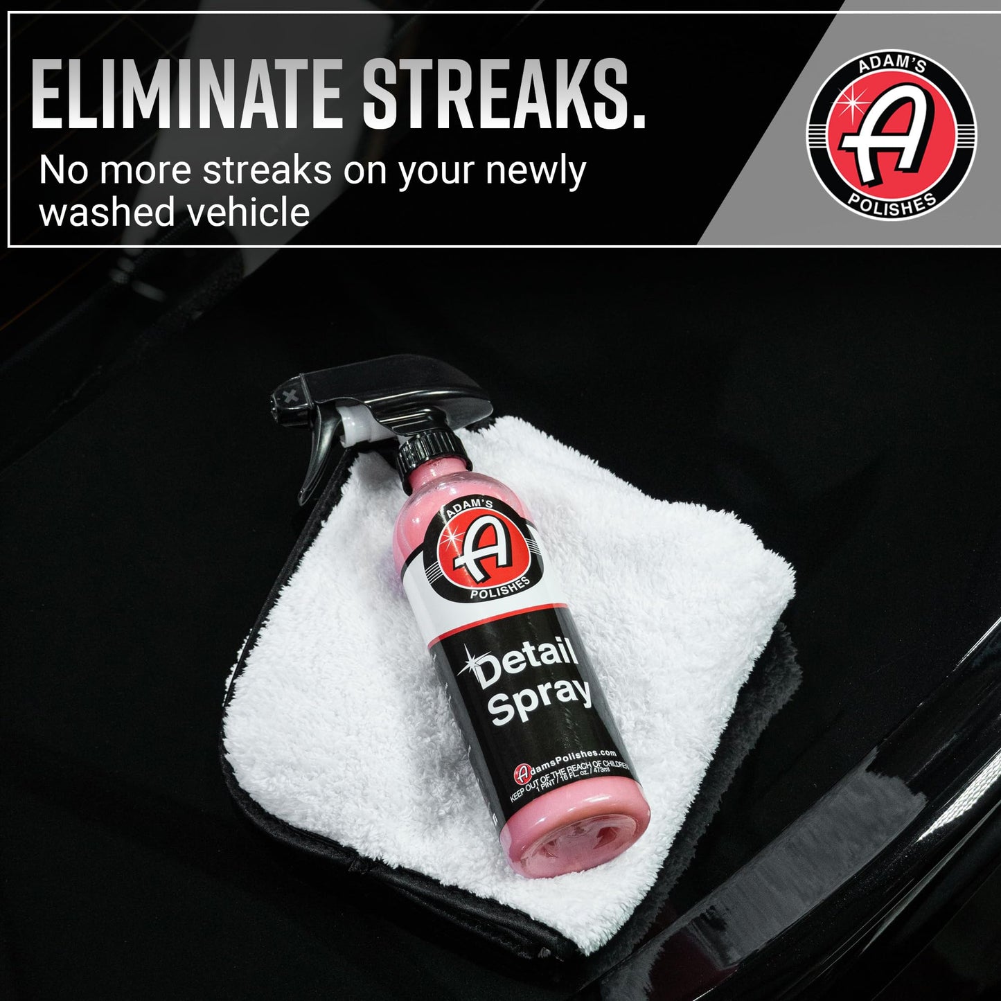 Adam's Detail Spray 5 Gallon - Quick Waterless Detailer Spray for Car Detailing, Polisher Clay Bar & Car Wax Boosting Tech, Add Shine Gloss Depth Paint | Car Wash Kit & Dust Remover
