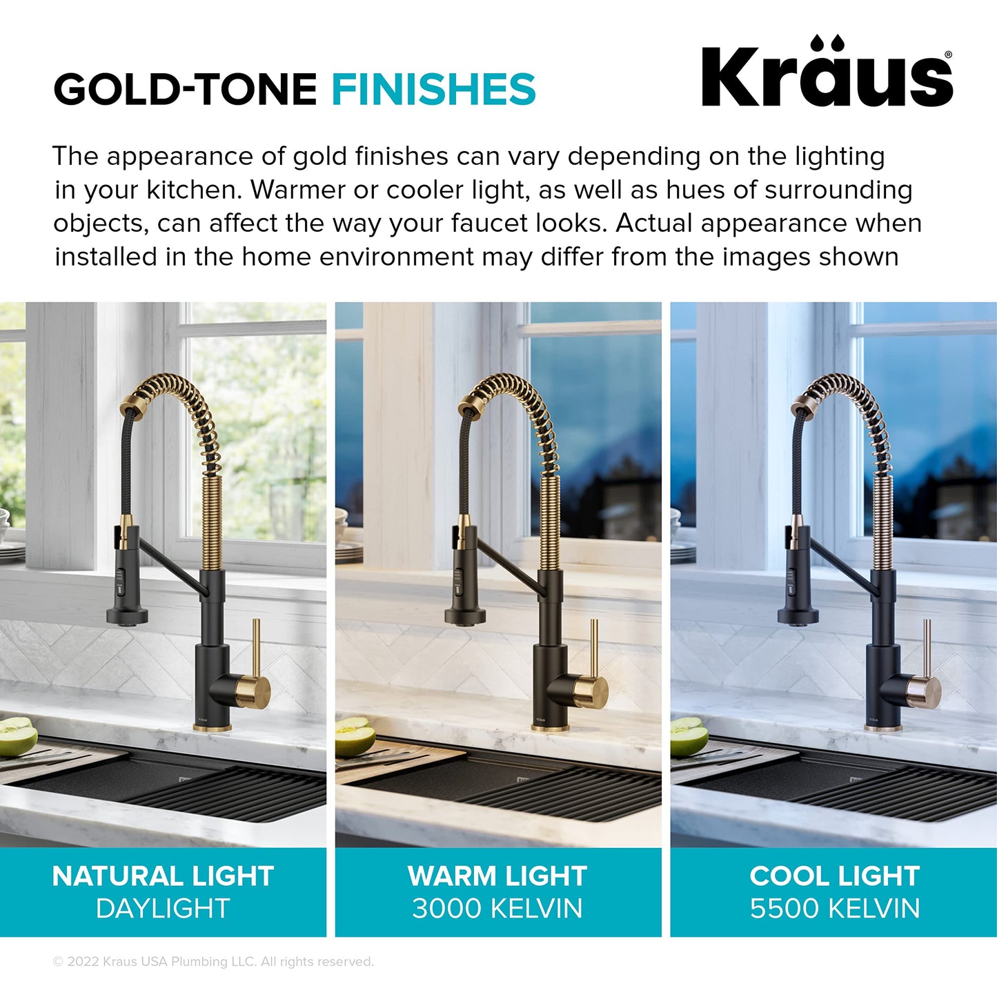 KRAUS Bolden Touchless Sensor Commercial Style 2-Function Single Handle Pull Down Kitchen Faucet in Brushed Brass/Matte Black, KSF-1610BBMB