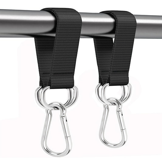 Mtgluk Heavy-Duty Suspension Straps with Carabiner - Versatile Hanging Kit for Fitness, Pull-Up Bar, Hammocks, and Outdoor Use, Supports up to 220lbs