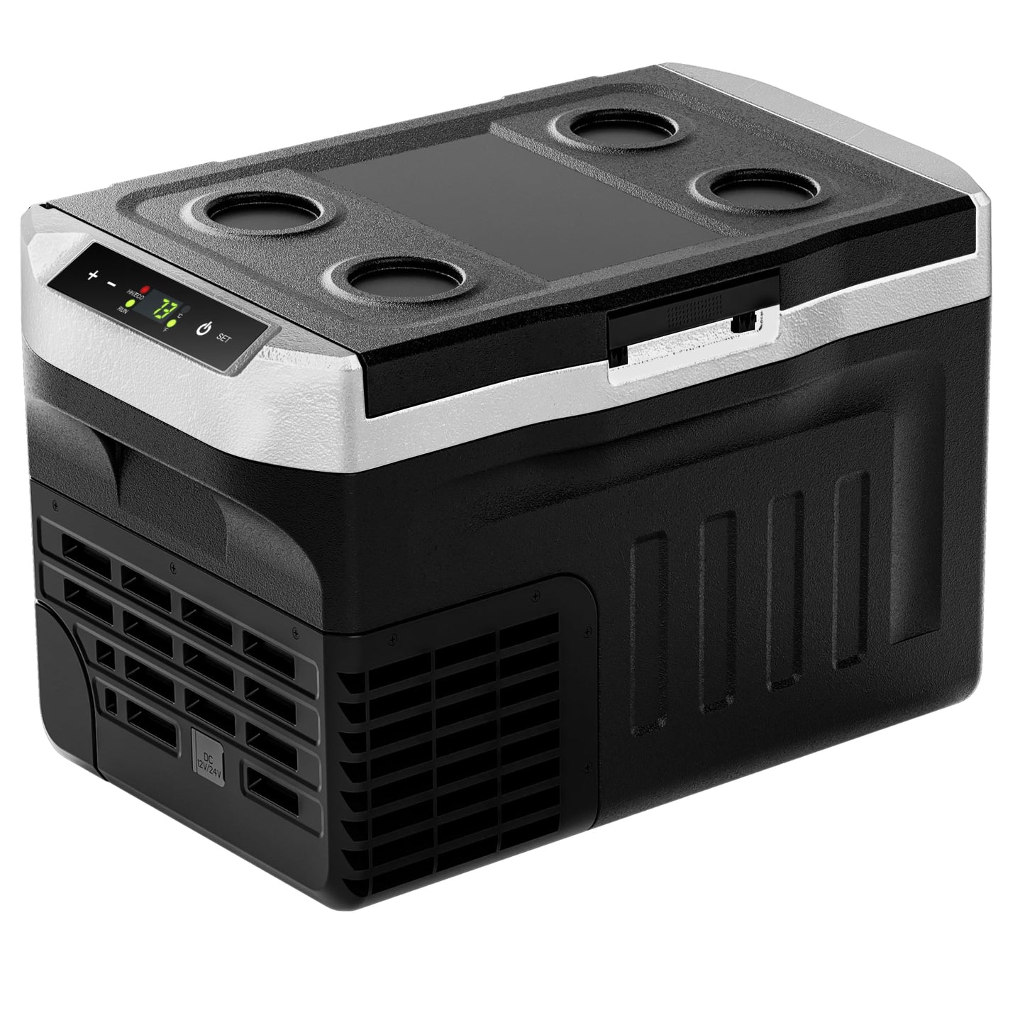 EUHOMY 12 Volt Refrigerator, 22QT(21L) 12V Cooler, Compressor Electric Cooler -4℉~68℉, 12V Fridge 12/24V DC 100-240V AC, Portable Freezer for Camping, Travel, Truck, Home