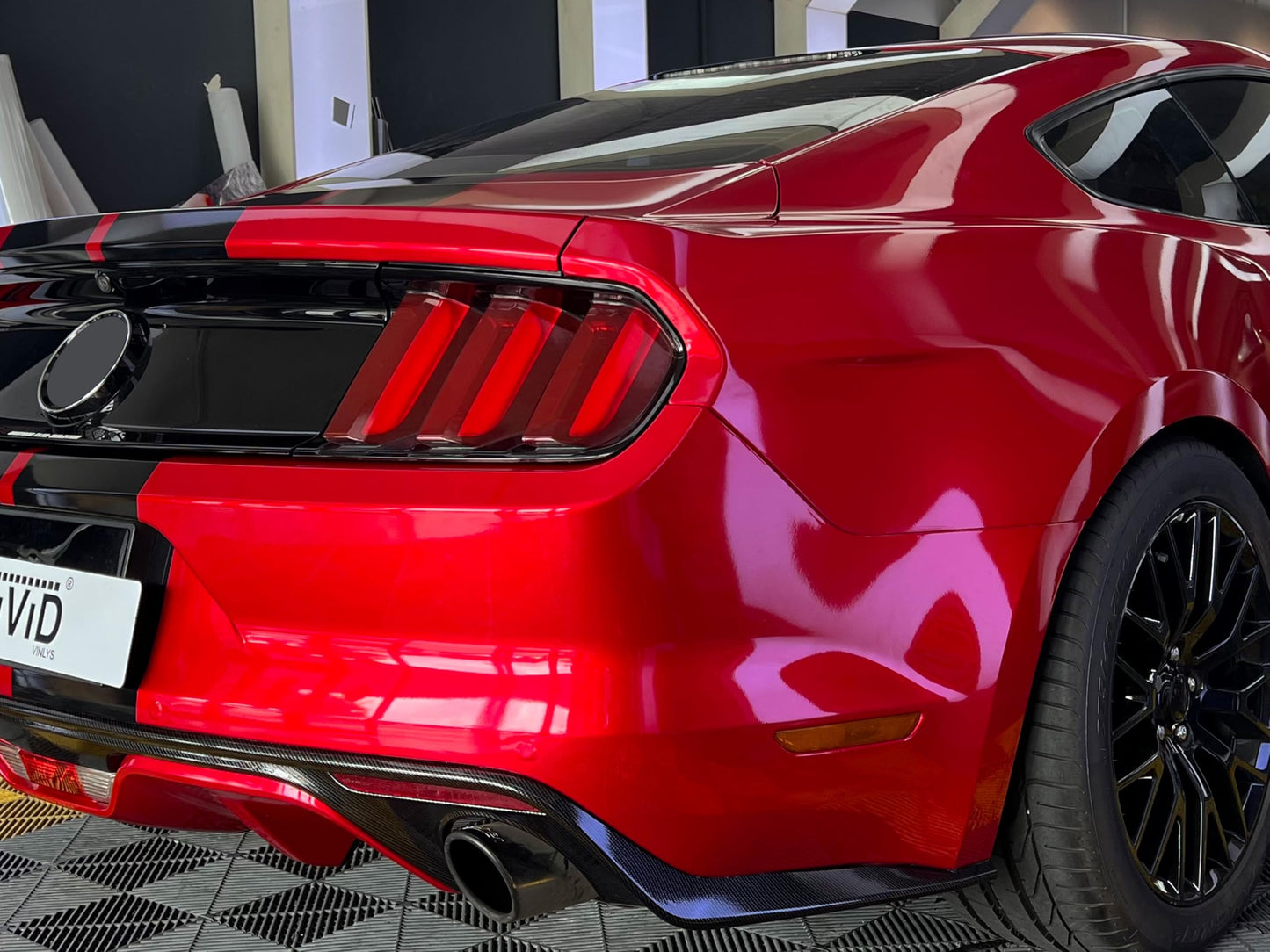 VViViD+ Ultra Gloss Metallic Candy Red Vinyl Car Wrap Premium Paint Replacement Film Roll with Nano Air Release Technology (50ft x 5ft)