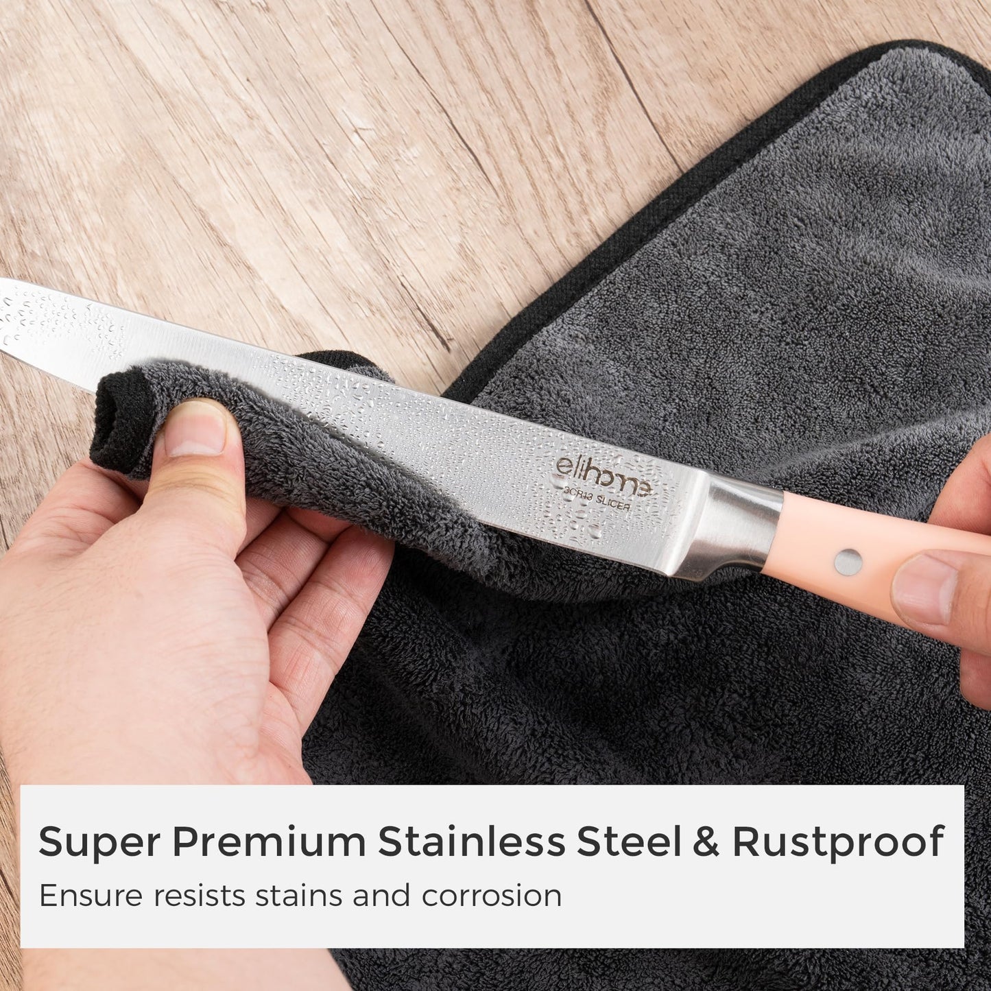 Elihome Premium 4-piece Cutting Board Set and 5piece Premium Stainless Steel Chef Knife Set