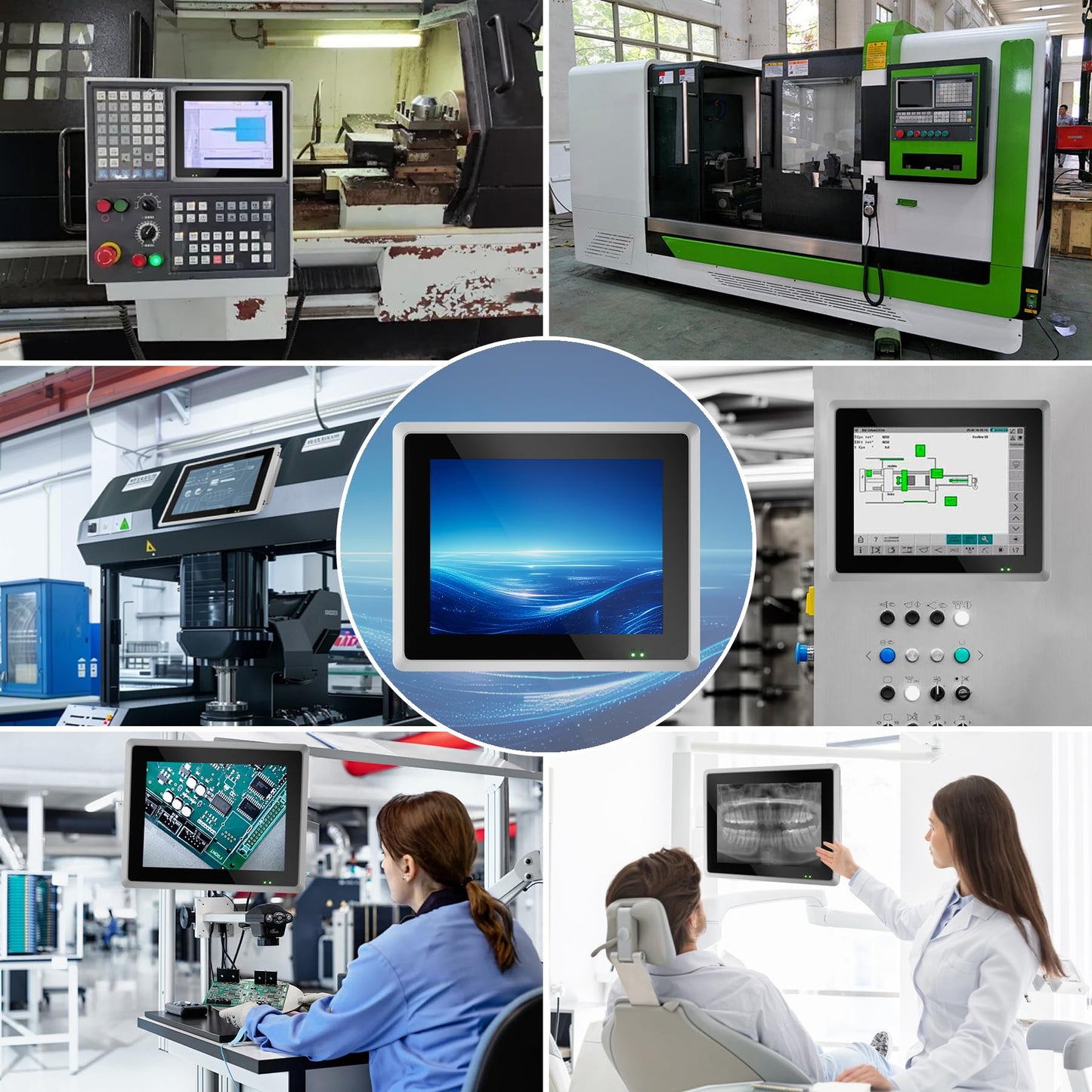 NORQIN 17 inches Industrial Embedded Panel PC,10 Point Capacitive Industrial Touch Screen Panel Computer,IP65 All-in-One Computer,Windows OS,for Kiosk,Factory,Automation (J6412,8GB RAM 128GB SSD)